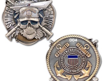 USCG Cutter Service Veteran Semper Paratus Collectible Challenge Coins