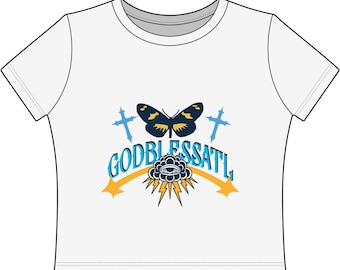 T-shirt met vlinderprint | Baby-T-shirt vlinder, spandoek en zonnestraal