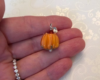 INVENTORY REDUCTION — Handmade Artisan Lampwork Tulip Bead Pendant