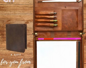 personalized leather portfolio, padfolio for men, leather portfolios, leather padfolio, custom padfolio, personalized gift, gift for him