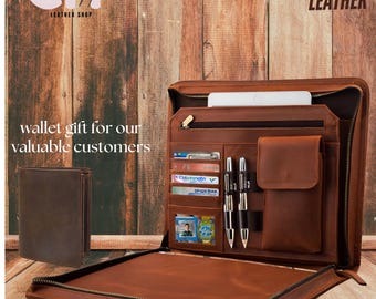 personalized leather portfolio, leather portfolio for men, leather padfolio, padfolio for men, business portfolio, gifts for dad, portfolio
