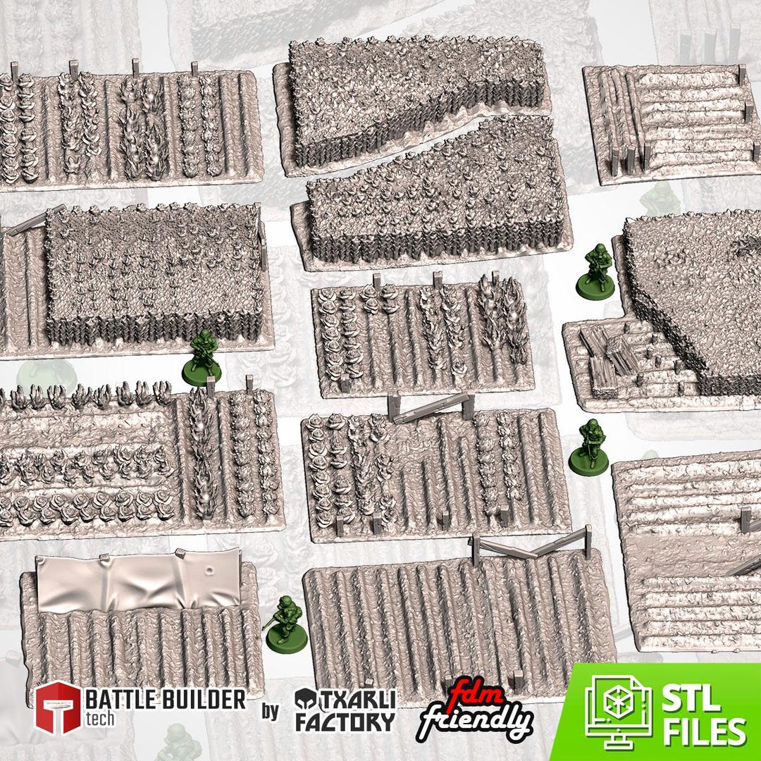 Tabletop Farming Farm Crops, Tabletop Terrain, 28mm, 32mm - Etsy