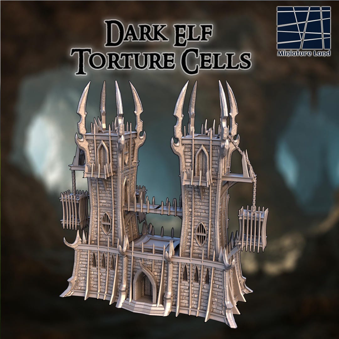 Dark Elf Torture Cells, Medieval, 28mm, 32mm - Etsy
