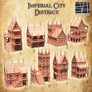Imperial City District, Tabletop Terrain, 28mm, 32mm