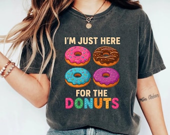 Funny Donut PNG: Retro Food Quote, Colorful Clipart (Digital Download)