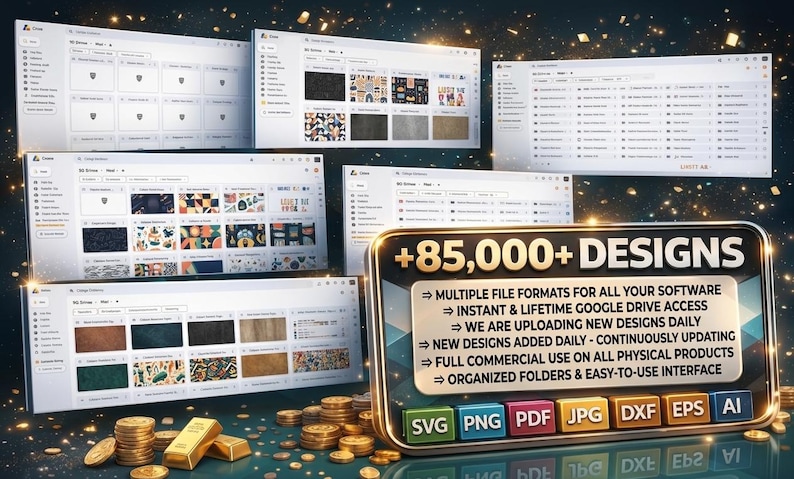 1M+ Mega Graphics Bundle | Svg Png Pdf Eps Dxf Ai | Designs, Fonts ...