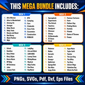 240000+ Mega Svg Bundle Files, Dtf Designs, Cricut Files, Lifetime Access, Insant Download, For Etsy Sellers,Holiday Svg,Cartoon Svg Bundle image 2
