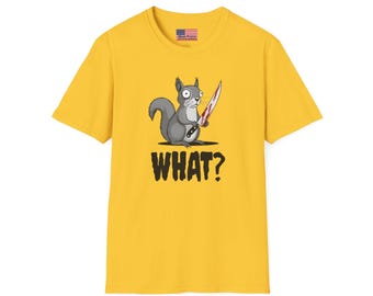 Funny Squirrel Graphic T-Shirt, Quirky T-Shirt for Animal Lovers, Humor Gift for Friends, Casual Streetwear, Unique Gift Idea