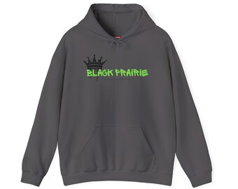 Black Prairie Graffiti Hoodie Unisex Heavy Blend™ Hooded Sweatshirt - Urban Street Style, Pullover Sweater, Unisex Fashion, Gift for Him