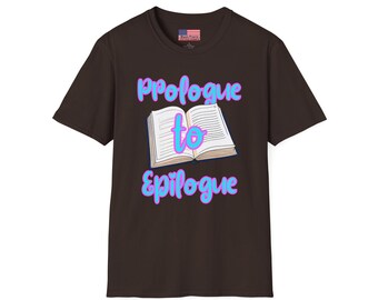 Camiseta unisex Prólogo al epílogo: regalo para amantes de los libros, camiseta de lectura, moda literaria, regalo de cumpleaños, ropa informal cómoda
