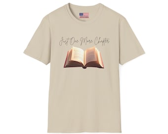 Bücherwurm Unisex Softstyle T-Shirt, Lese T-Shirt, Nur noch ein Kapitel Shirt, Literatur Liebhaber Geschenk, Roman Leser Top