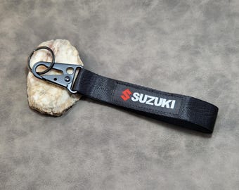 Suzuki Lanyard Wrist Keychain With Logo Jimmy Samurai Swift Jacket Key Car Accessory Gift For Men Birthday Christmas
