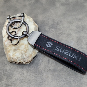 Suzuki Wristlet Keychain Leather With Logo Key Car Accessory Gift For Men Birthday Christmas