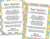 Oh the Places You'll Go Instruction Letter for Teachers to Sign Book Kindergarten End of Year Gift