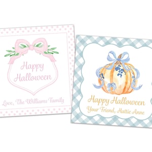 Watercolor Halloween Tag | Halloween Tag | Halloween Treat Card | Printable Halloween Tag | Preppy Halloween Tag | Happy Halloween