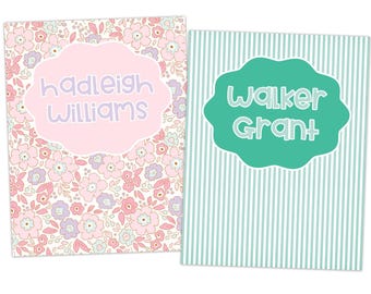 Binder Cover | Folder Cover | Back to School | Personalized Binder Cover | School Digital Download | Preppy School Printable