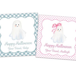 Watercolor Halloween Tag | Halloween Tag | Halloween Treat Card | Printable Halloween Tag | Preppy Halloween Tag | Ghost Tag
