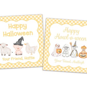 Watercolor Halloween Tag | Halloween Tag | Halloween Treat Card | Printable Halloween Tag | Preppy Halloween Tag | Happy Halloween