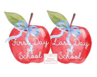 Printable First and Last Day of School Sign | Back to School Printable | School Printable | Instant Download | Williams Paperie Co