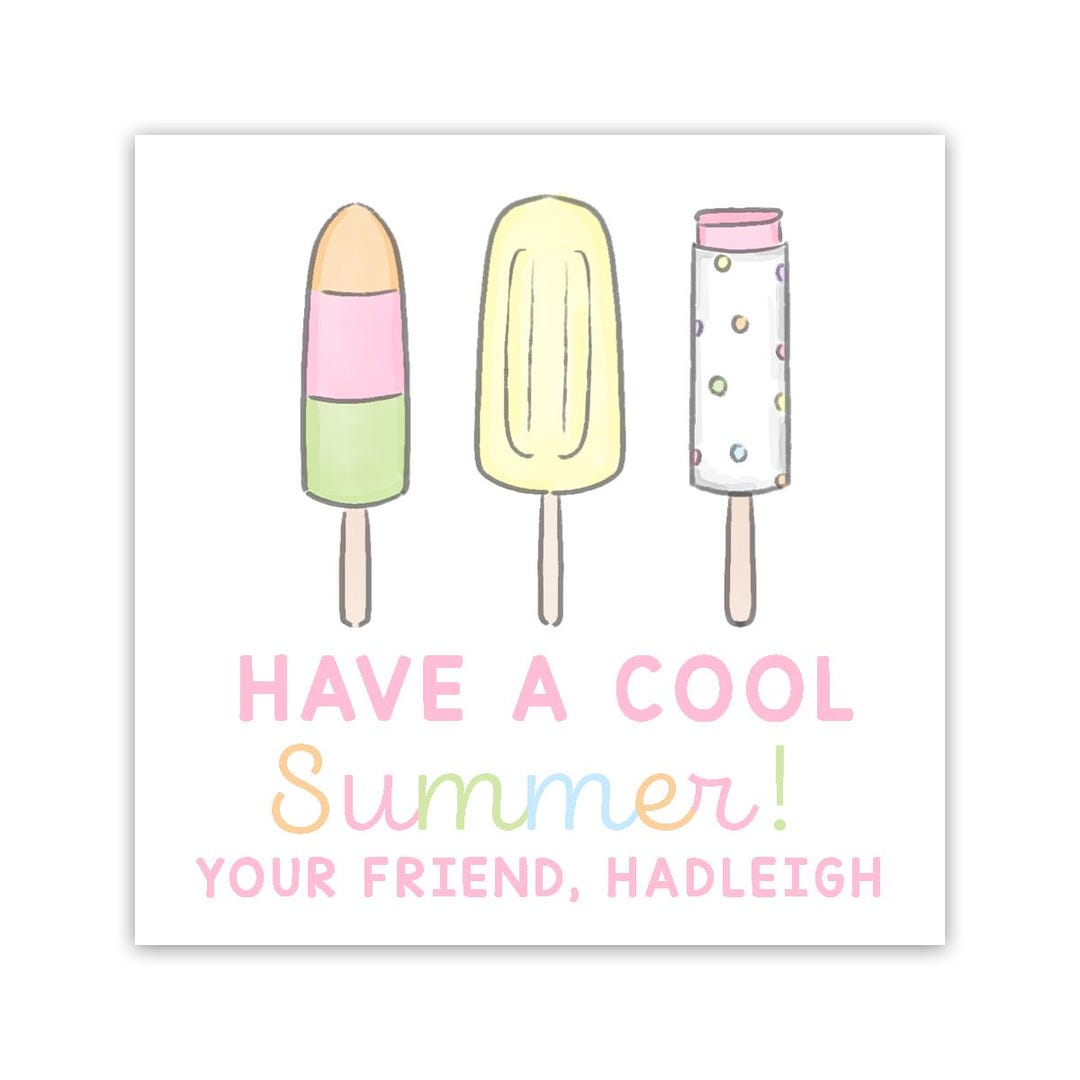 Printable Summer Gift Tag | End of School Year Tag | Have A Cool Summer ...