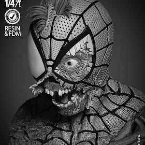 Spiderman zombie bust