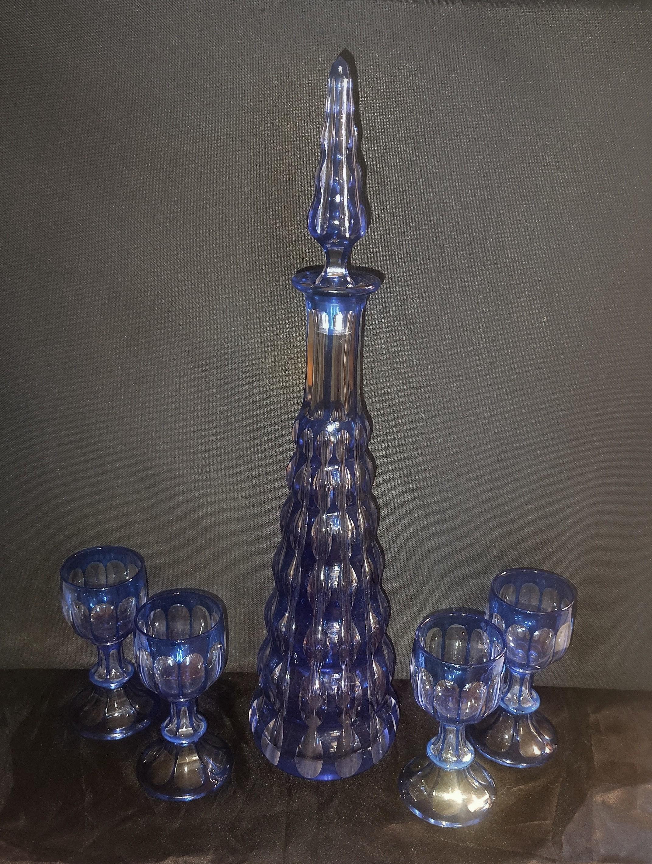 Mid Century Modern Glass Bottle - Etsy