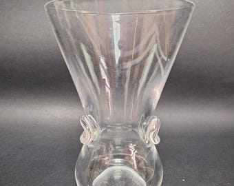 Vintage Steuben Signed crystal Vase  6”