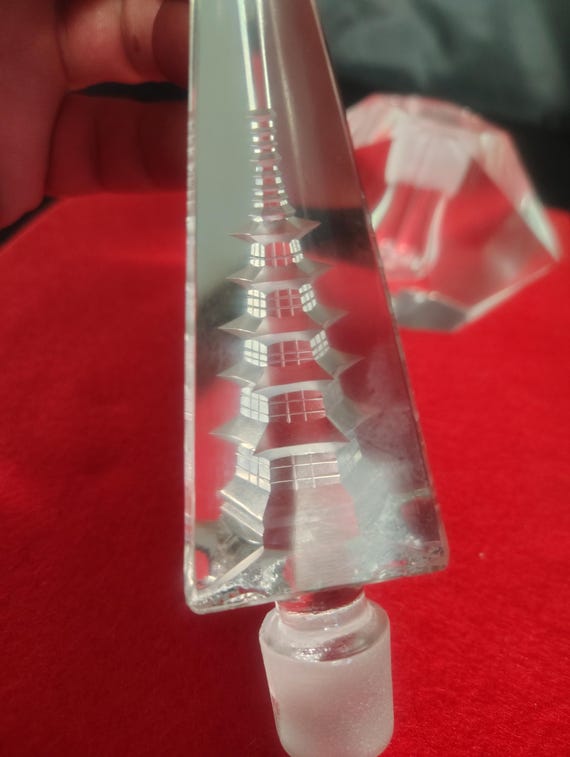 Asian Pagoda Crystal Perfume Bottle