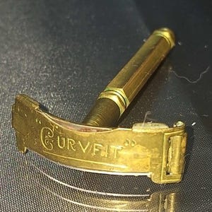 Gold-Tone Gillette Safety Razor ~ Mid-Century ~ Excellent Condition