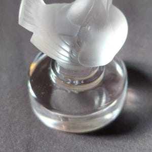 Lalique Crystal Bird Figurine | Signed Frosted Glass | Vintage French Collectible