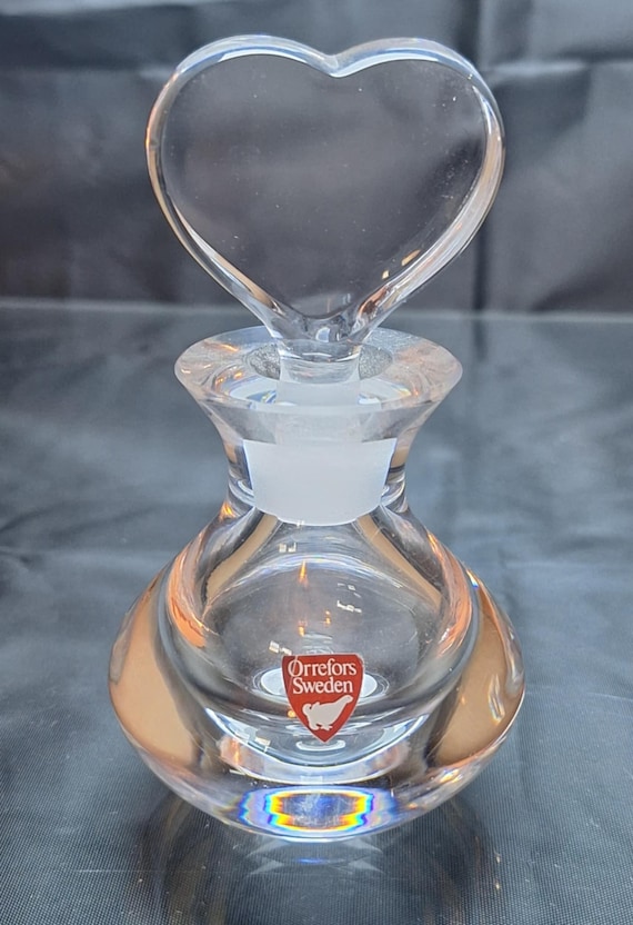 Orrefors Heart Shaped Perfume Bottle