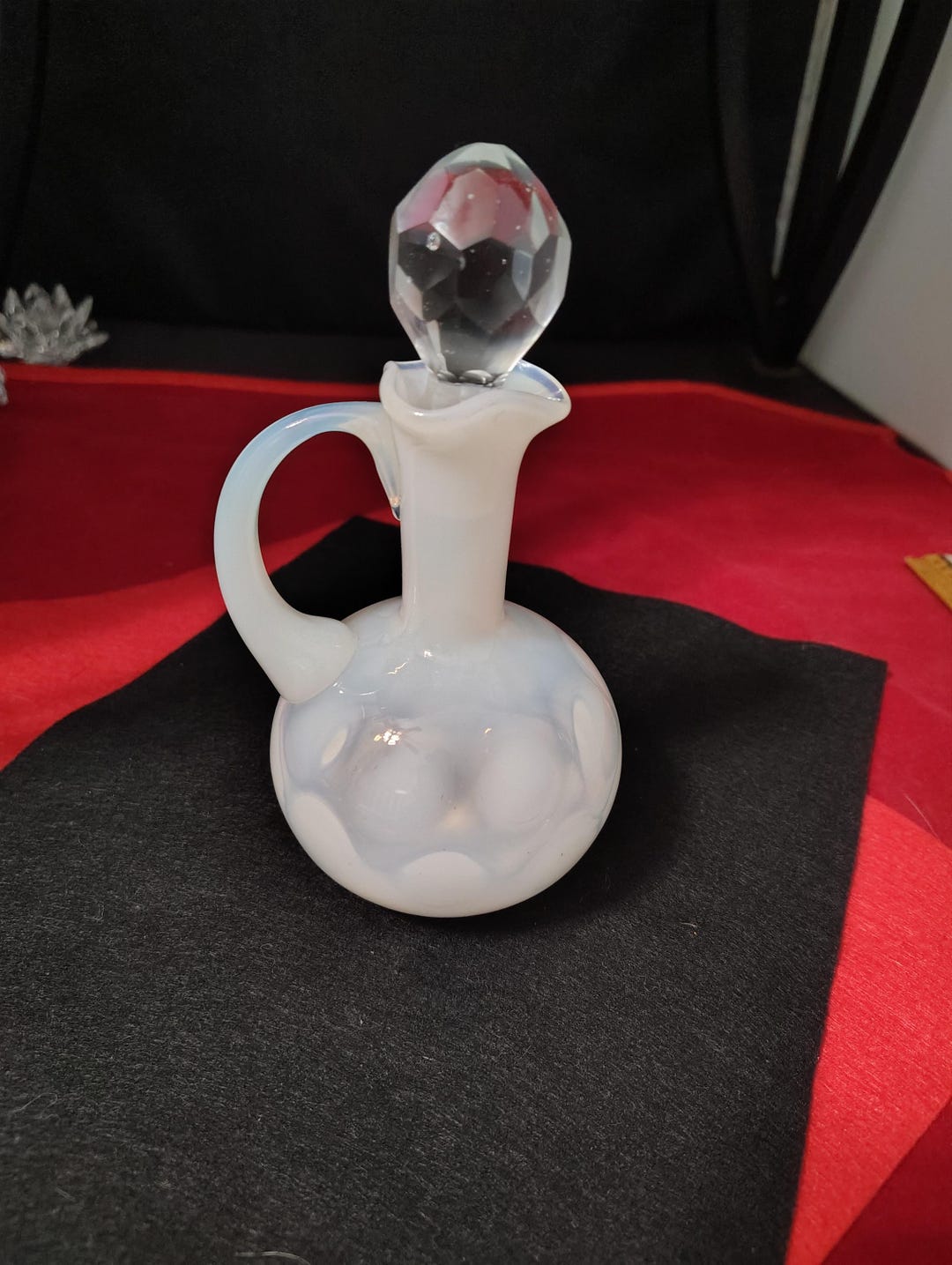 Vintage Fenton French Opalescent Coin Dot Cruet – Art Glass With ...