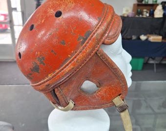 Vintage 1920s-1940s Leather Football Helmet, Small/medium Size - Etsy