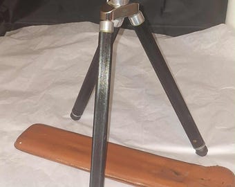 Ising Bergneustadt Telescoping Surveyor Tripod with Leather Case — Germany, 40" Compact