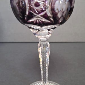 Nachtmann Traube Crystal Glass: Bavarian Cut-to-Clear Dark Lilac