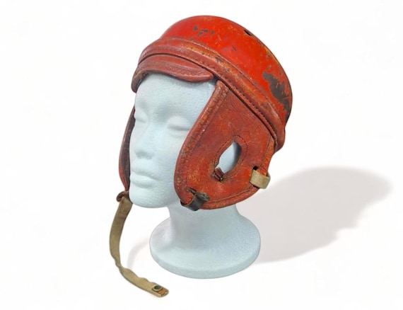 Vintage 1920s-1940s Leather Football Helmet, Small/medium Size - Etsy