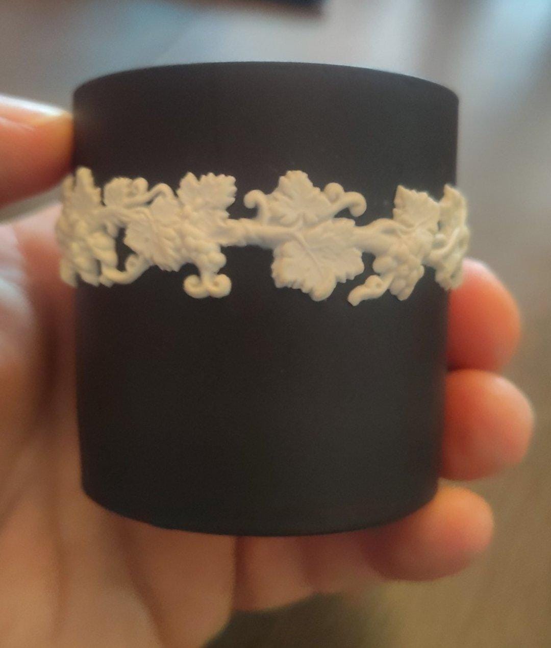 Vintage Wedgwood Black Jasperware Tooth Pick Holder - Etsy