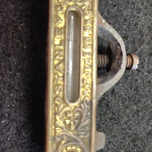 Vintage Stanley Brass String Line Level - Ornate Patented 1923-1925 - Antique Tool