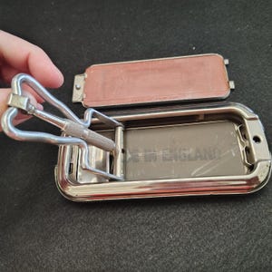 Vintage Rolls Razor Imperial No. 2 - Made in England Shaving Set - Art Deco Greek Key Chrome Case Very Good Condition Self-Sharpening Razor