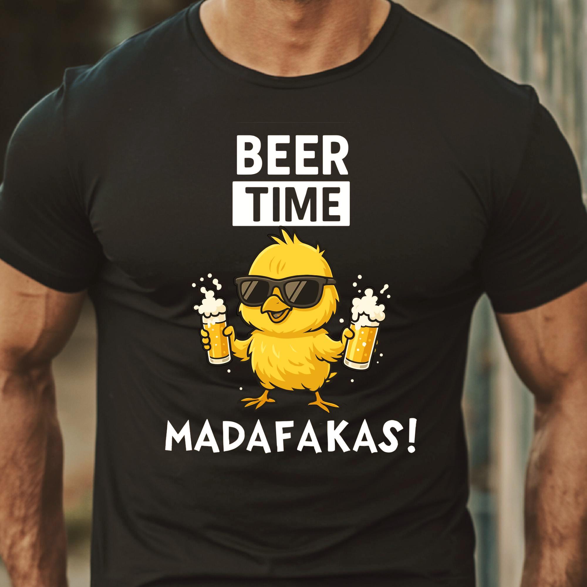 面白いビールタイムのマダファカスひよこPNG – Tシャツ、ステッカー、マグカップ用のクールなビールミーム昇華デザイン - Etsy 日本, image size:2000x2000