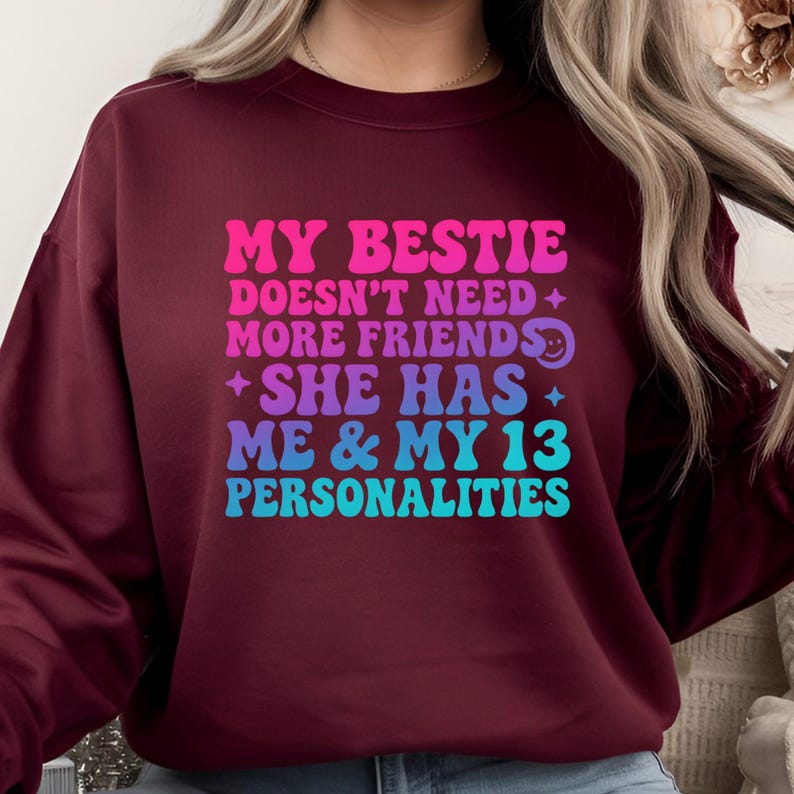 Funny Bestie Quote PNG, Crazy Friends Sublimation Design, 13 ...