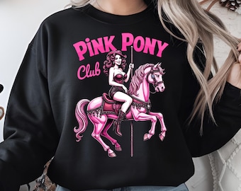 Pink Pony Club PNG | Retro Cowgirl Clipart | Western Aesthetic Digital Download | Rodeo Carousel Sublimation | Vintage Country Girl