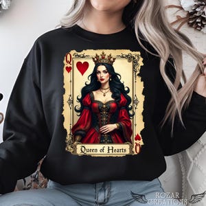 Hartenkoningin PNG - Gothic Fantasy Art - Vintage speelkaart digitale download