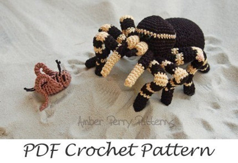 PDF Pattern Amigurumi Tarantula and Cricket image 1