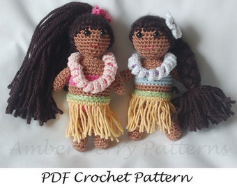 PDF Pattern - Amigurumi Hula Dolls