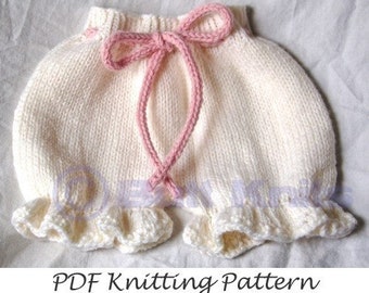 PDF Butt Knits Bloomers/Pantaloons Knitting Pattern