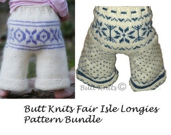 Butt Knits Pattern Bundle - Fair Isle Duo