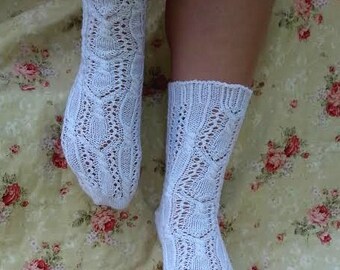 PDF Pattern - Japanese Lace and Cables Socks