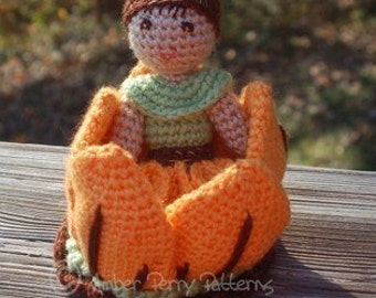 PDF Pattern - Autumn Pixie with Flower