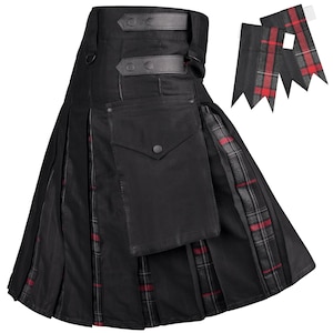 Men&#39;s Utility Kilt: Scottish Redstone Hybrid with Pockets